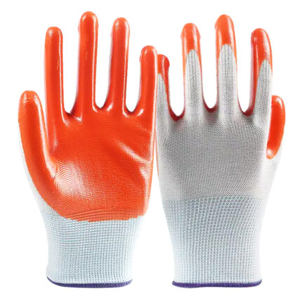 wholesale nitrile coated protective gloves for gardening hand and arm safety gear work gloves with nitrile coating