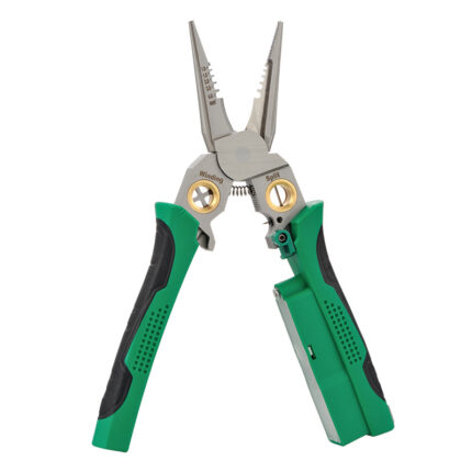 8 in 1 industrial grade battery model stainlerss steel pliers with electric tester attached