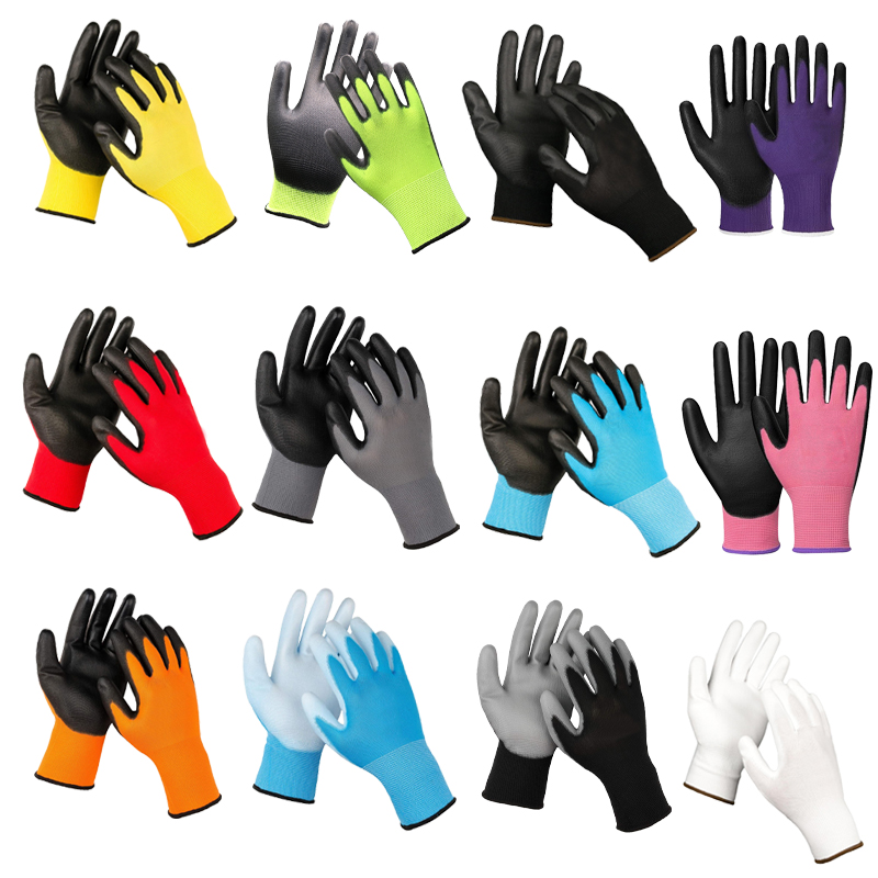wholesale nitrile coated protective gloves for gardening hand and arm safety gear work gloves with nitrile coating