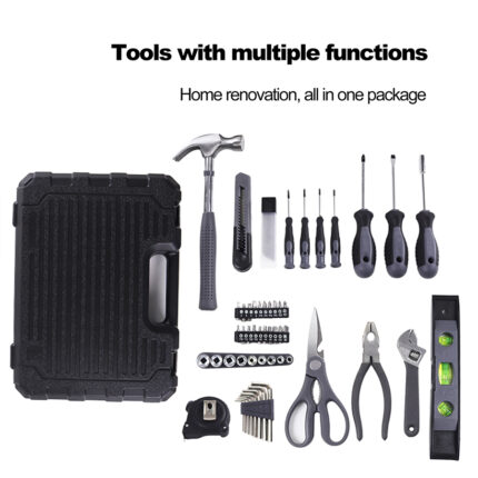 53pcs working tools set repair tool set customized wrenches ruler hand tools set for mechanics
