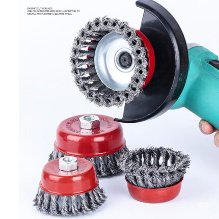 round cup wire brush steel wire brush power twisted wire cup brush for metal polishing