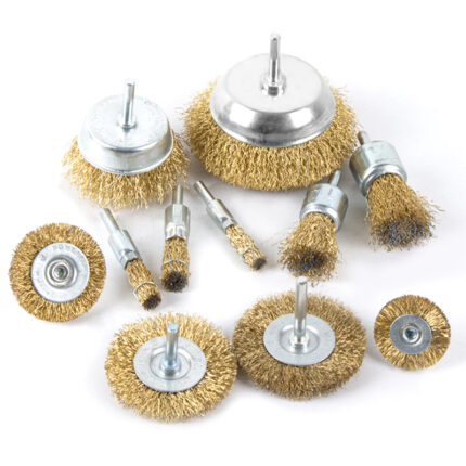 drill brushes durable metal bristles twisted multiple diameter options brass steel wire brush for drill