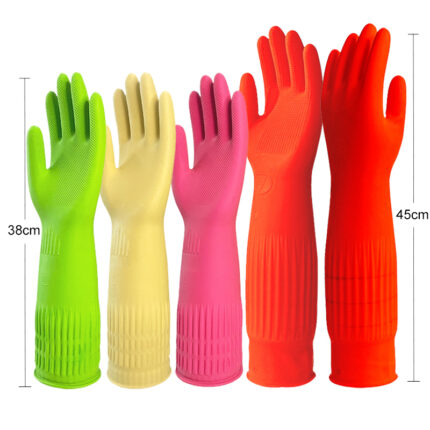 cleaning gloves waterproof thickened latex household cleaning safety working rubber