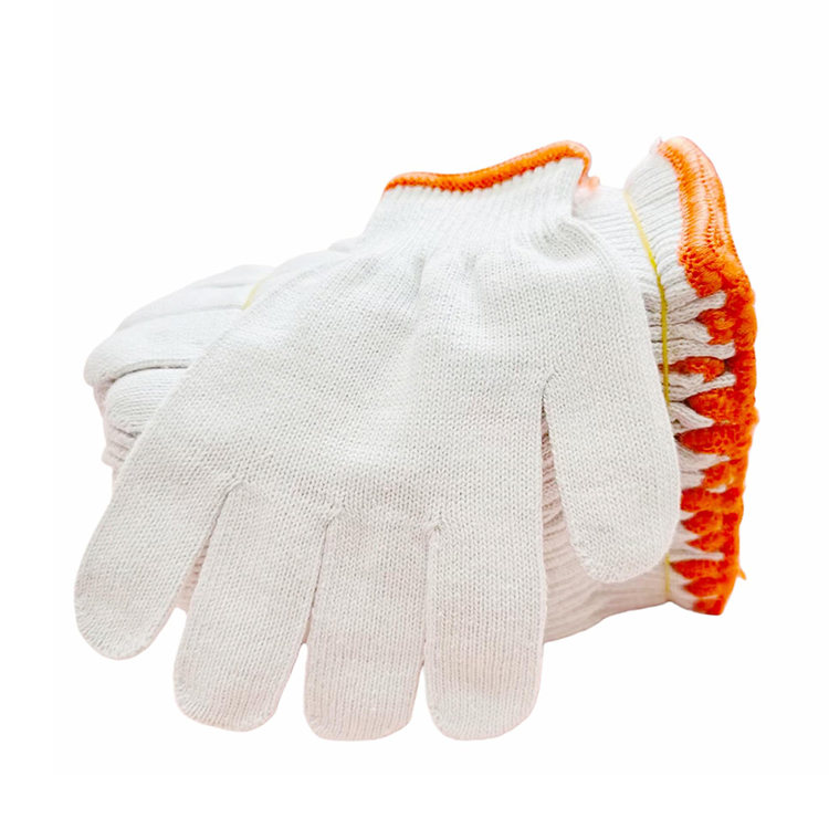 cotton glove white knitted 100 % cotton anti slip construction work safety hand gloves cotton glove white knitted 100 % cotton anti slip construction work safety hand gloves